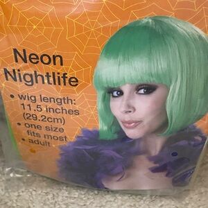 Neon Nightlife Green Wig